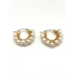 NEW IN2 DESIGN women's diddi earrings in gold and pearl
